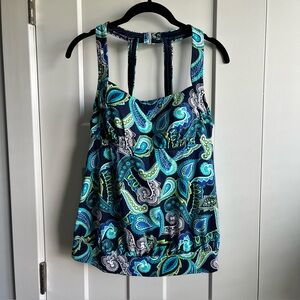 Lands End Tankini Swim Top Sz 6
